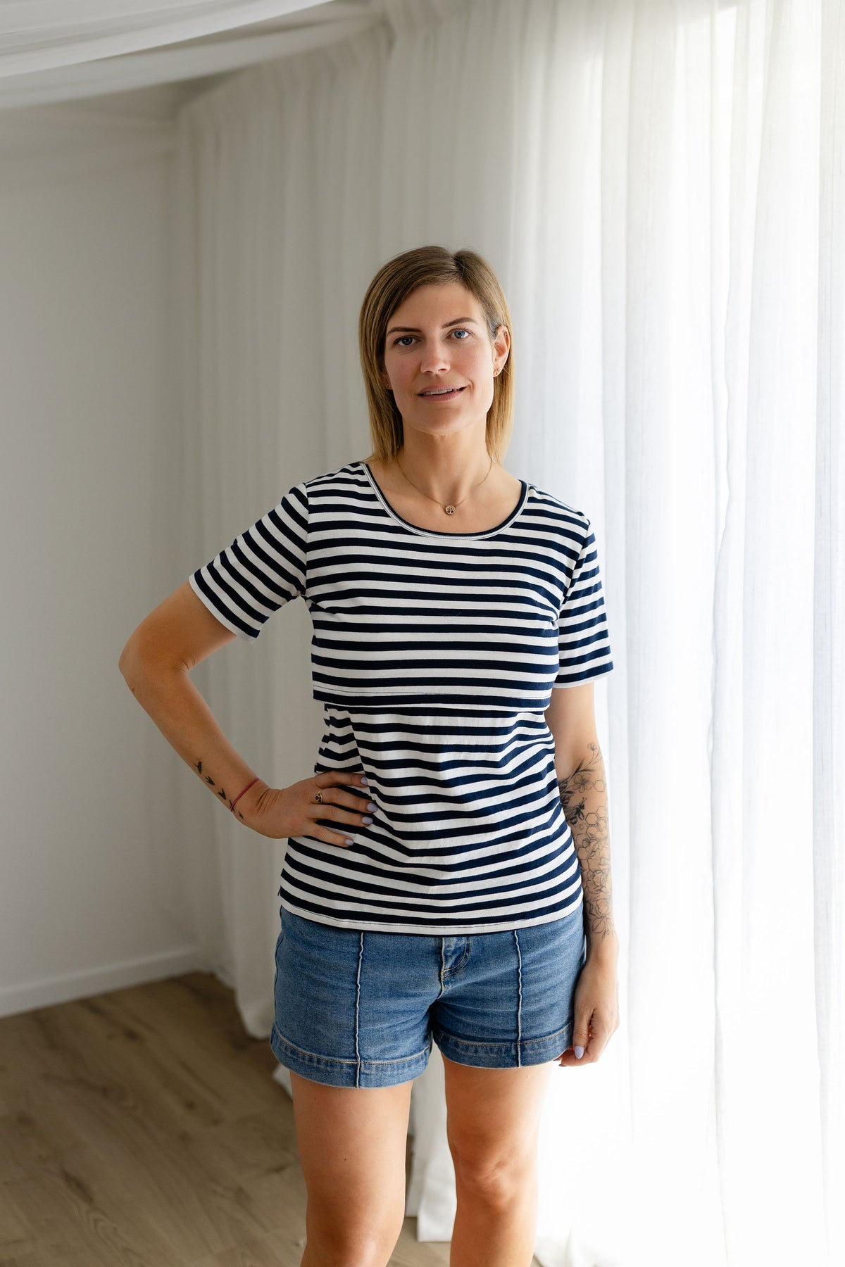 Essentials Front Flap Stripe T-shirt